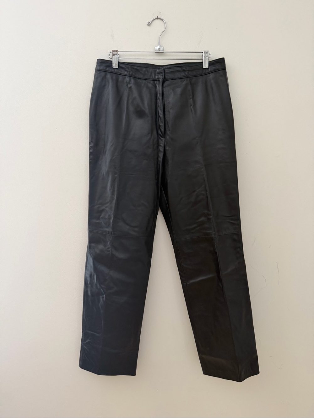 DANIER vintage black leather pants trouser 10